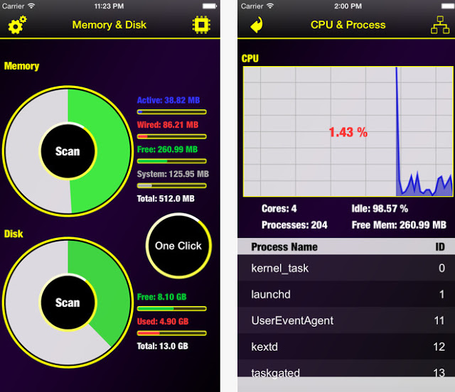 Memory & Disk Scanner Pro....Διατηρήστε πάντα καθαρό το iphone σας χωρίς jailbreak - Φωτογραφία 4