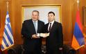 Συνάντηση ΥΕΘΑ Π. Καμμένου με τον Αντιπρόεδρο της Αρμενικής Βουλής E. Sharmazanov και τον Ρώσο κοσμοναύτη F. Γραμματικόπουλο Yurchikhin - Φωτογραφία 2