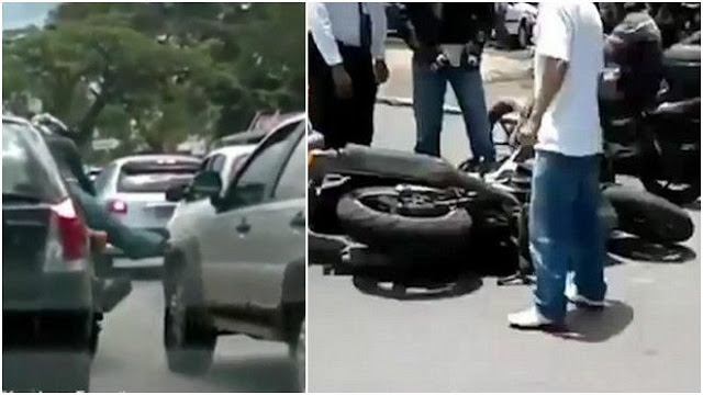 Απίστευτο βίντεο: Βραζιλιάνα τρελάθηκε, προσπαθεί να πατήσει μοτοσικλετιστή - Φωτογραφία 1