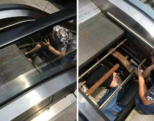 Κυλιόμενη σκάλα «ρούφηξε» άνδρα στην Κίνα! Βίντεο ΣΟΚ! - Φωτογραφία 6