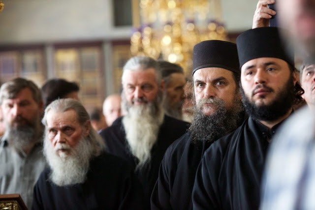 8490 - Φωτογραφίες από την Πατριαρχική Θεία Λειτουργία, που τελέστηκε στην Ιερά Μονή Αγίου Παντελεήμονος, με συλλειτουργούς πέντε Ηγουμένους Αγιορειτικών Μονών - Φωτογραφία 21