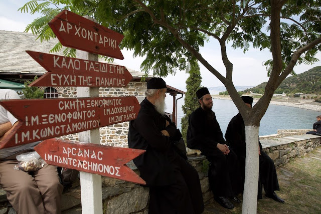 8490 - Φωτογραφίες από την Πατριαρχική Θεία Λειτουργία, που τελέστηκε στην Ιερά Μονή Αγίου Παντελεήμονος, με συλλειτουργούς πέντε Ηγουμένους Αγιορειτικών Μονών - Φωτογραφία 37