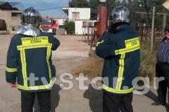 Λαμία: Διαρροή προπανίου με φωτιά σε επιχείρηση [photos]