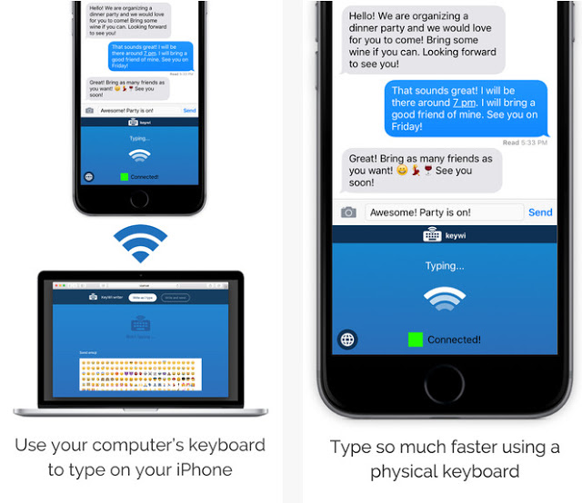 KeyWi Keyboard :Χρησιμοποιήστε το πληκτρολόγιο του υπολογιστή σας στο iphone - Φωτογραφία 4