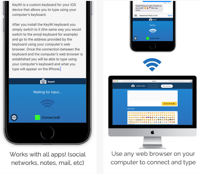 KeyWi Keyboard :Χρησιμοποιήστε το πληκτρολόγιο του υπολογιστή σας στο iphone - Φωτογραφία 5