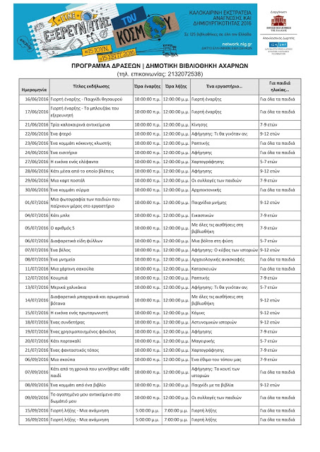 Καλοκαιρινή Εκστρατεία Ανάγνωσης και Δημιουργικότητας 2016 - Φωτογραφία 2