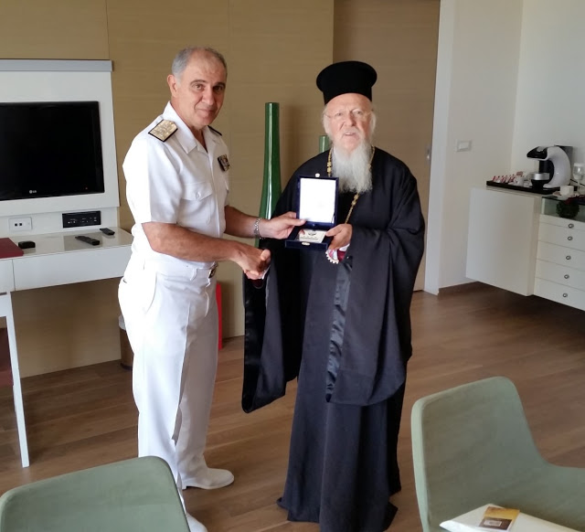 Συνάντηση Αρχηγού ΓΕΝ με τον Οικουμενικό Πατριάρχη κ.κ. Βαρθολομαίο και τον Αρχιεπίσκοπο Αμερικής κ. Δημήτριο - Φωτογραφία 1