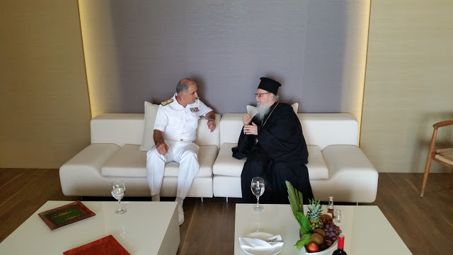 Συνάντηση Αρχηγού ΓΕΝ με τον Οικουμενικό Πατριάρχη κ.κ. Βαρθολομαίο και τον Αρχιεπίσκοπο Αμερικής κ. Δημήτριο - Φωτογραφία 2