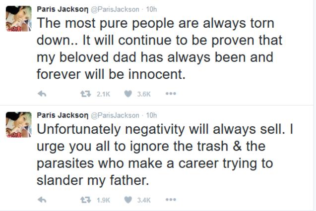 Η προκλητική απάντηση της Πάρις Τζάκσον για το σκάνδαλο του πατέρα της - Φωτογραφία 2