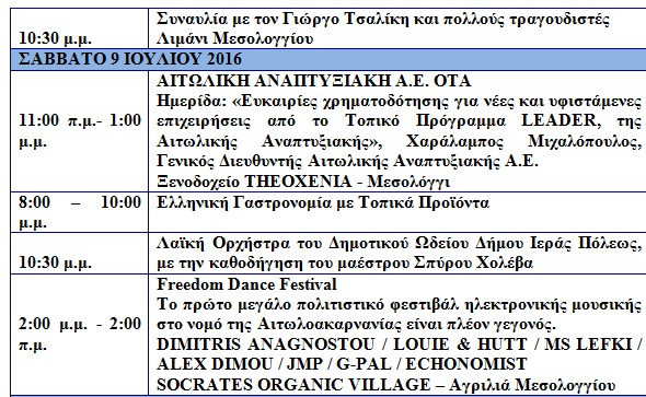 Πρόγραμμα εκδηλώσεων αναπτυξιακής έκθεσης υπηρεσιών & προϊόντων δήμου Ιεράς Πόλεως Μεσολογγίου - Φωτογραφία 3