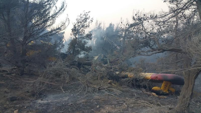 ΕΙΚΟΝΕΣ από το Καναντέρ που έπεσε χθες στη φωτιά στα Δερβενοχώρια [photos] - Φωτογραφία 3