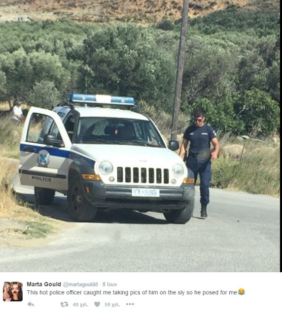 Έλληνας νεαρός αστυνομικός έγινε viral στο twitter με τις... πόζες του [photos] - Φωτογραφία 2