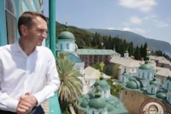8656 - Φωτογραφίες και βίντεο από την επίσκεψη του Προέδρου της Ρωσικής Δούμα στο Ρωσικό μοναστήρι του Αγίου Όρους