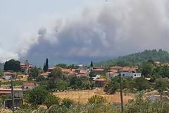 Μαντούδι: Μεγάλη η φωτιά στην περιοχή [photos]