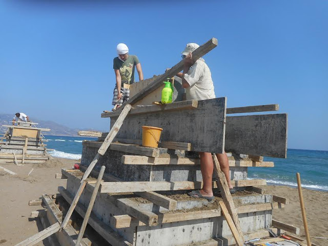 Ξεκίνησε η δημιουργία των γλυπτών στο φεστιβάλ γλυπτικής στην άμμο στην Αμμουδάρα - Φωτογραφία 4