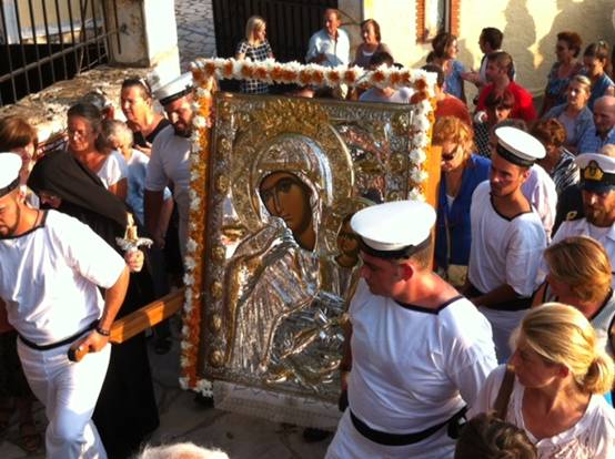 8814 - Η Θαυματουργή εικόνα της Παναγίας της Παραμυθίας, από την Ιερά Μονή Βατοπαιδίου, στην Ιερά Μονή Παντοκράτορος Αγίου Αθανασίου Κερκύρας - Φωτογραφία 6