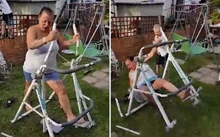 Πολύ γέλιο! Μεθυσμένη γυναίκα προσπαθεί να κάνει γυμναστική... [vid] - Φωτογραφία 1