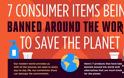Επτά προϊόντα που απαγορεύτηκαν για να σωθεί ο πλανήτης [Infographic]