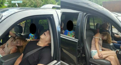 Η αστυνομία δημοσίευσε φωτογραφίες με ζευγάρι ναρκομανών και ένα παιδί σε αυτοκίνητο - Φωτογραφία 1