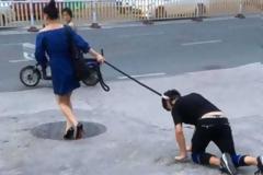 Έβγαλε το φίλο της βόλτα με το λουράκι του σκύλου. ;;!!  [photos]