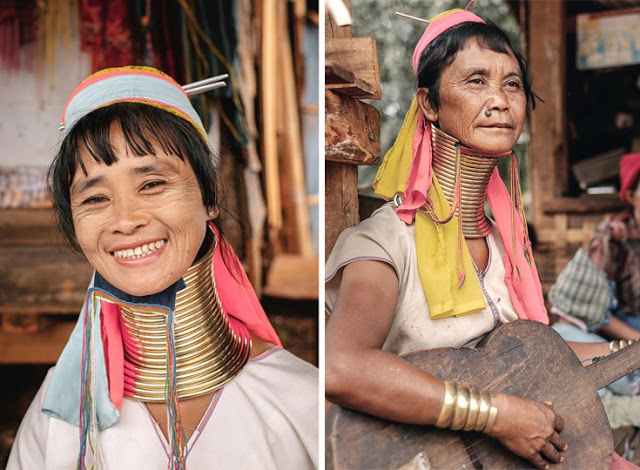 Στη φυλή της Μιανμάρ όπου οι γυναίκες φτιάχνουν λαιμό… καμηλοπάρδαλης (photos) - Φωτογραφία 5