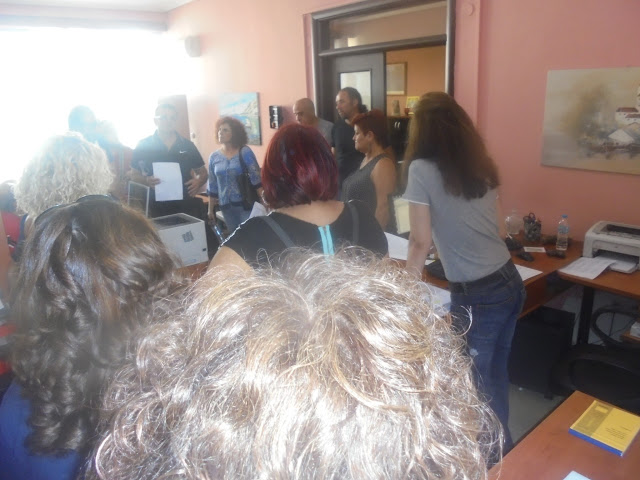 Κατάληψη  στα γραφεία της πρωτοβάθμιας εκπαίδευσης Πιερίας από δασκάλους - Φωτογραφία 4