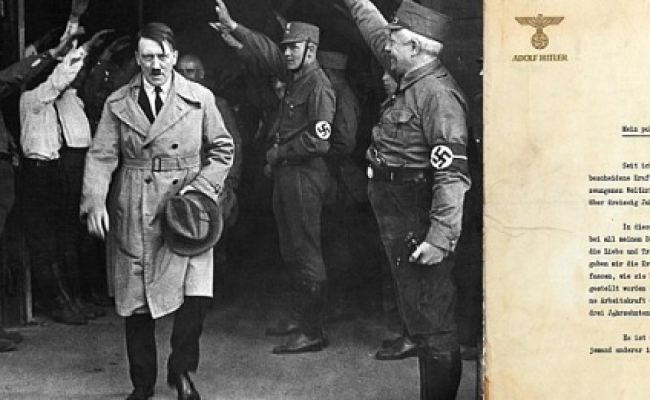 ΣΟΚΑΡΕΙ η διαθήκη του Χίτλερ! “Δεν ήθελα τον πόλεμο. Όλα τα ξεκίνησαν οι…” - Φωτογραφία 1
