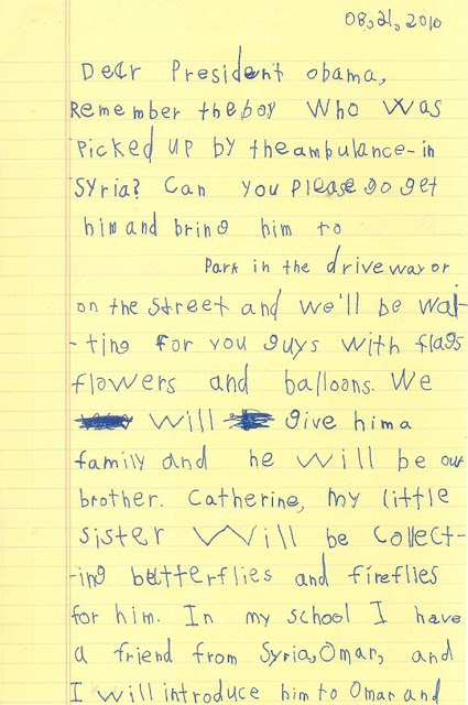 ΣΥΓΚΙΝΗΤΙΚΟ: 6χρονος παρακαλεί τον Ομπάμα να φέρει τον μικρό Ομράν στις ΗΠΑ [photos+video] - Φωτογραφία 4