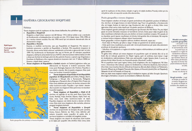 Οι αλβανικές περιοχές στην Ελλάδα διδάσκονται και φέτος από τα σχολικά βιβλία Γεωγραφίας της Αλβανίας - Φωτογραφία 4