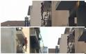 EIKONEΣ ΣΟΚ σήμερα το πρωί στον Πειραιά - Κρεμασμένος από το μπαλκόνι 25χρονος αλλοδαπός [photos]