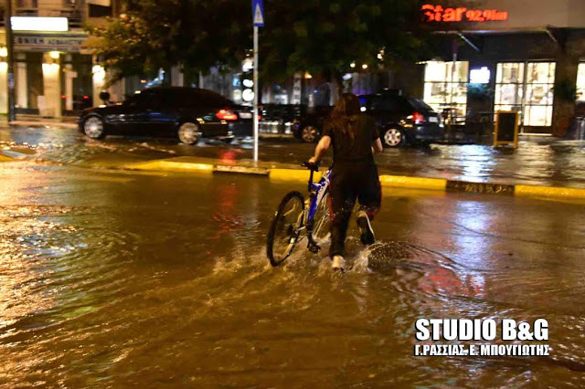 Τεράστια προβλήματα δημιούργησε η καταιγίδα που ξέσπασε στην Αργολίδα απόψε το βράδυ [photos] - Φωτογραφία 4