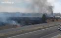 Στις φλόγες η Εγνατία Οδός στην Ξάνθη - Πυρκαγιά παραπλεύρως του δρόμου στο Μαγικό [video]