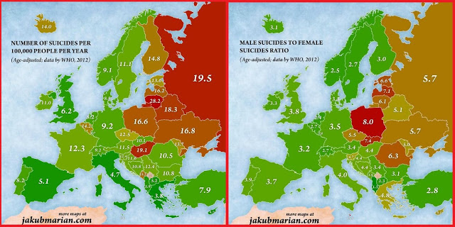 Χάρτης: Η Ευρώπη των αυτοκτονιών - Φωτογραφία 2