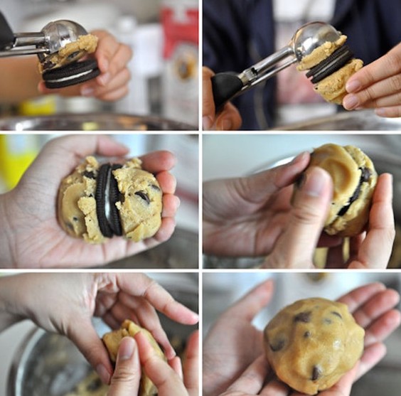 Cookienception: Μπισκότα γεμιστά με oreo και κομμάτια σοκολάτας - Φωτογραφία 2
