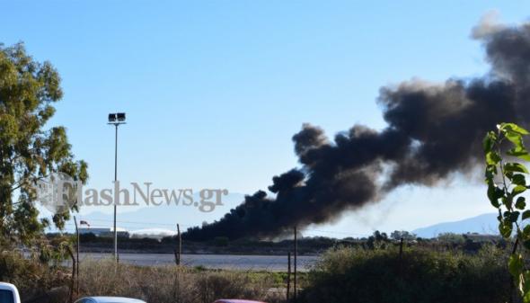 Φωτιά σε F-16 στα Χανιά - Καλά στην υγεία του ο πιλότος - Φωτογραφία 2