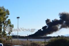 Φωτιά σε F-16 στα Χανιά - Καλά στην υγεία του ο πιλότος