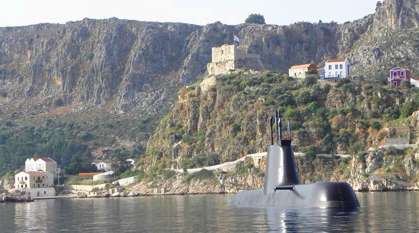 Ενα υποβρύχιο Type 214 και μια πυραυλάκατο έστειλε το ΠΝ στο Καστελόριζο ως «προειδοποίηση» στην Τουρκία - Φωτογραφία 2