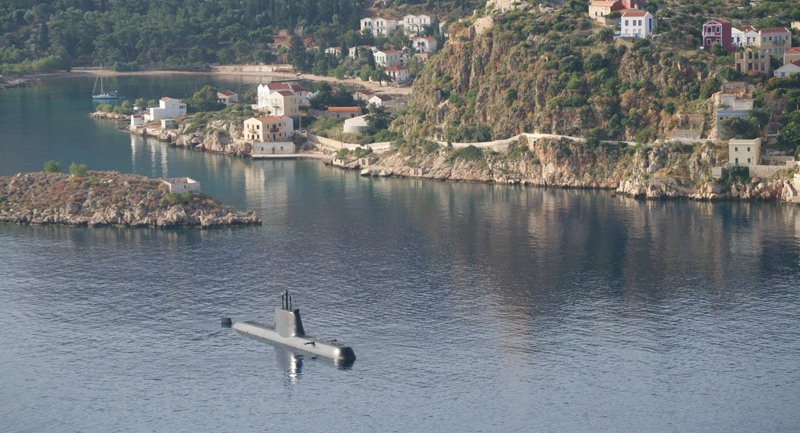 Ενα υποβρύχιο Type 214 και μια πυραυλάκατο έστειλε το ΠΝ στο Καστελόριζο ως «προειδοποίηση» στην Τουρκία - Φωτογραφία 3