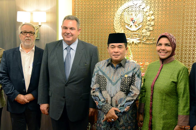 Συνάντηση ΥΕΘΑ Πάνου Καμμένου με τον Αντιπρόεδρο της Ινδονησίας Muhammad Jusuf Kalla και τον Πρόεδρο της Βουλής Ade Komarudin - Φωτογραφία 1