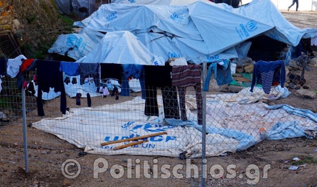 Χίος: Άθλιες συνθήκες διαβίωσης στην καταυλισμό της Σούδας μετά τη νεροποντή - Φωτογραφία 4