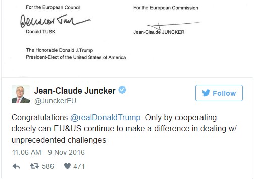 Επιστολή Γιούνκερ, Τουσκ σε Τραμπ - Πρόσκληση για Σύνοδο Κορυφής ΕΕ-ΗΠΑ - Φωτογραφία 3