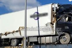 Τροχαίο με νταλίκες στην εθνική [photos]