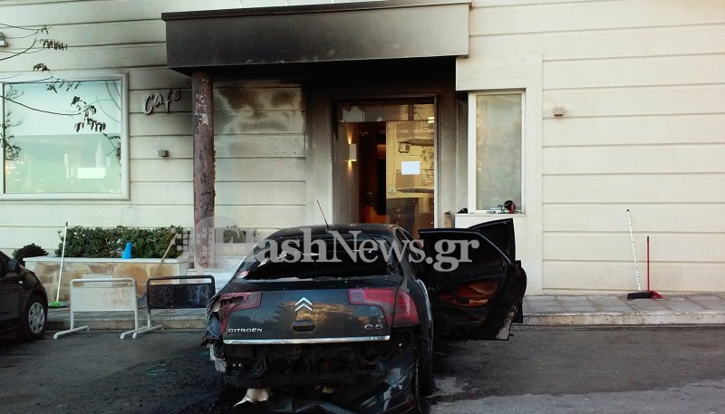 Χανιά: Παρανάλωμα του πυρός ένα ΙΧ - Ζημιές στην είσοδο ξενοδοχείου - Φωτογραφία 4