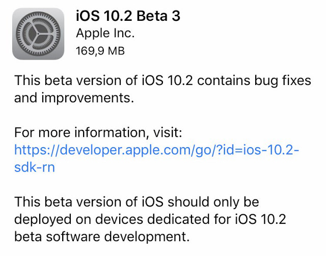 Η Apple έδωσε στου προγραμματιστές το ios 10.2 beta 3 - Φωτογραφία 3