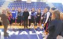 Ο δήμαρχος Χαλκιδέων στην εθνική γυναικών μπάσκετ - ενόψει του αγώνα Ελλάδα Βουλγαρία στις 19-11