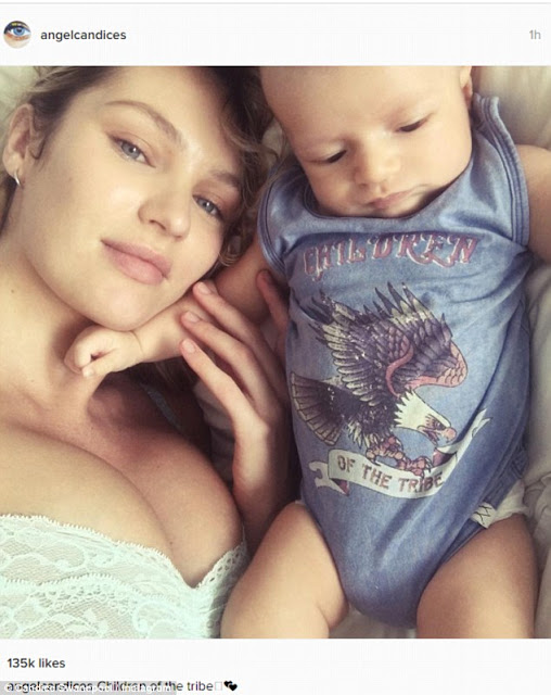 Το αγγελάκι της Victoria’s Secret ποζάρει με τον νεογέννητο γιο της και ρίχνει το Instagram - Φωτογραφία 2
