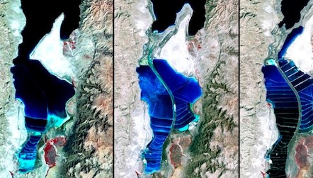 Η Νεκρά Θάλασσα πεθαίνει όπως φαίνεται από φωτό της NASA - Φωτογραφία 1