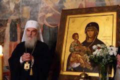9374 - Ο Πατριάρχης της Σερβίας κ. Ειρηναίος στην Ιερά Μονή Χιλιανδαρίου. Θα προεξάρχει των εορταστικών εκδηλώσεων στην πανήγυρη του μοναστηριού.