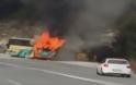 Καβάλα: Εφιάλτης μαθητών σε φλεγόμενο λεωφορείο - Το βίντεο ντοκουμέντο της φωτιάς