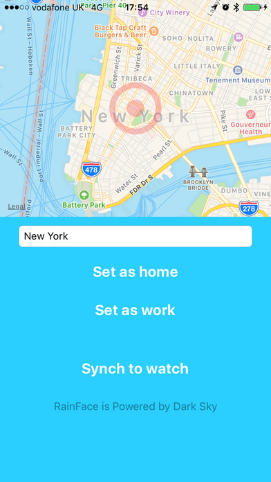 RainFace : AppStore new free.. Δείτε την πιθανότητα να βρέξει στο ρολόι σας - Φωτογραφία 5